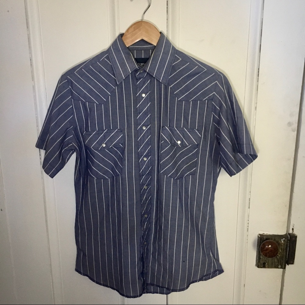 Vintage Wrangler striped button-up shirt
